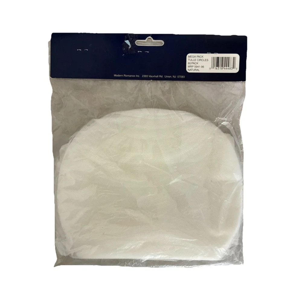 Tulle Circles Natural White 9